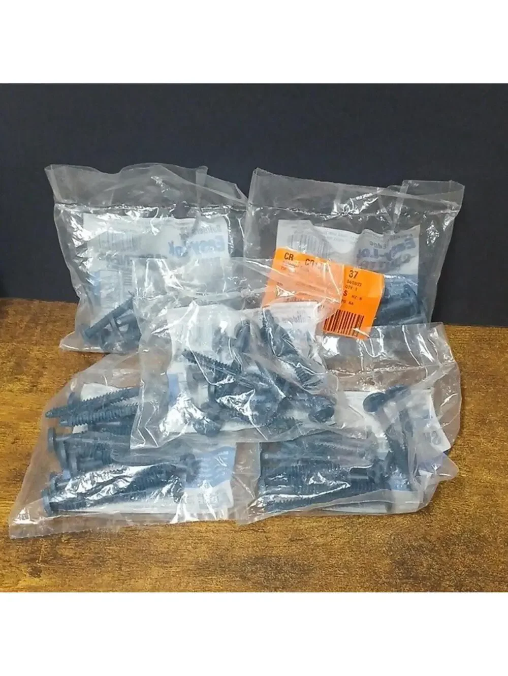 Easy-Lok Shutter Fasteners Lot, 58 Total Blue Fasteners, Builders Edge